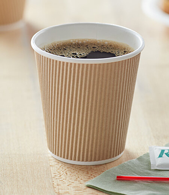 12OZ Disposable Ripple Wall Paper Cups