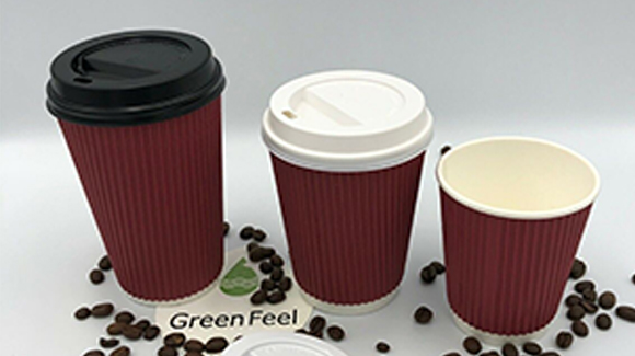 16OZ Disposable Ripple Wall Paper Cups