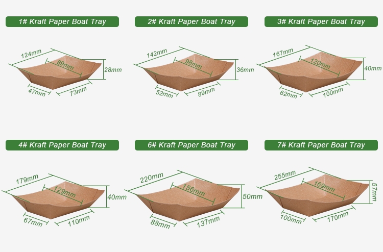 kraft boat tray